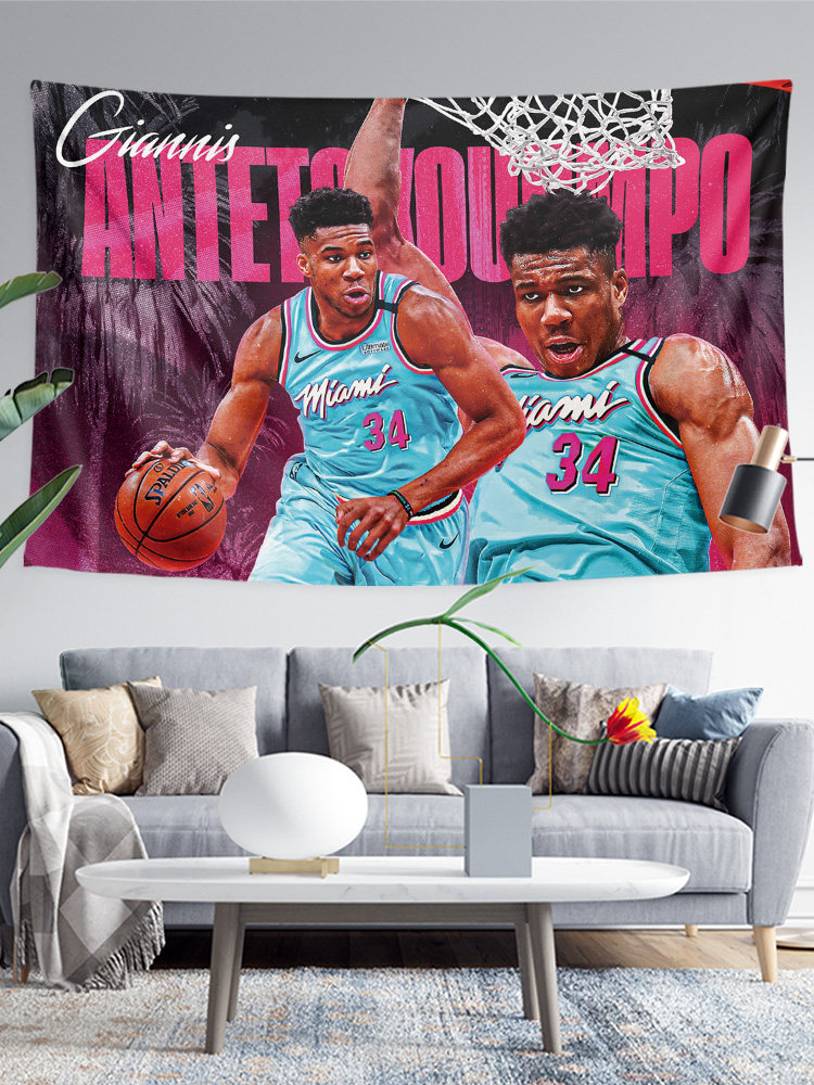 ANTETOKOUNMPO ANTETOKOUNMPO 별 사진 장식 포스터 배경 천으로 천 벽 덮개