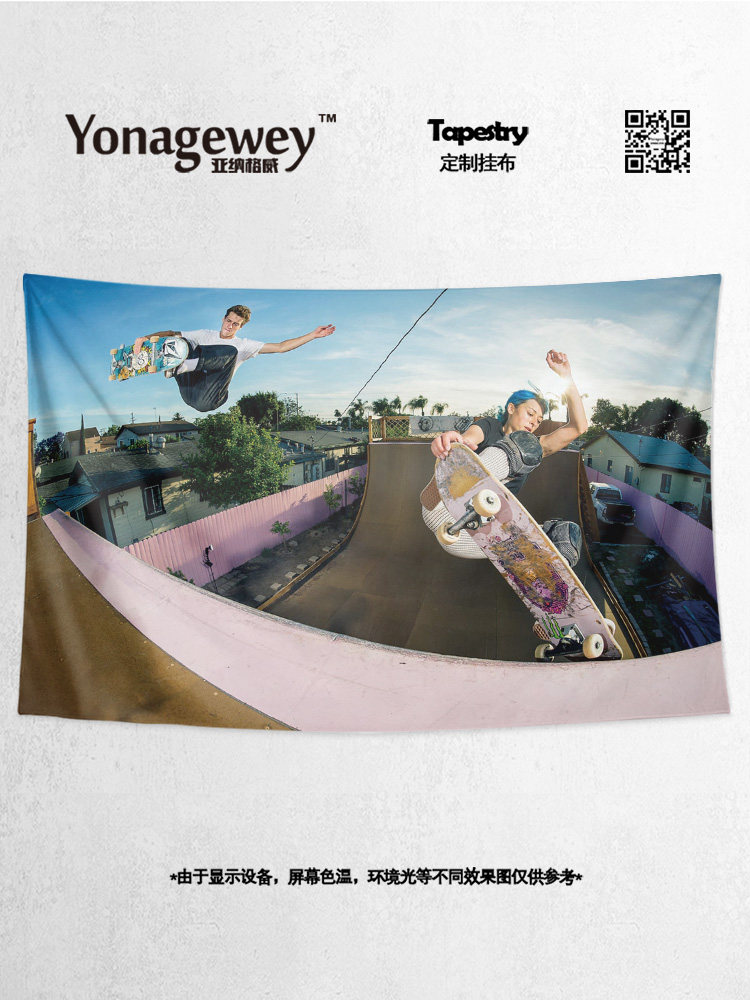 유럽과 미국의 INS 스타일 거리 익스트림 스포츠 스케이트 보드 SKATE 침실 기숙사 개조 머리맡 배경 천 교수형 천 포스터