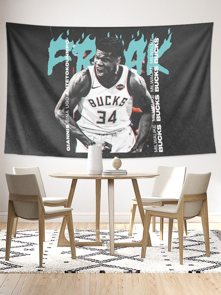ANTETOKOUNMPO ANTETOKOUNMPO 별 사진 장식 포스터 배경 천으로 천 벽 덮개