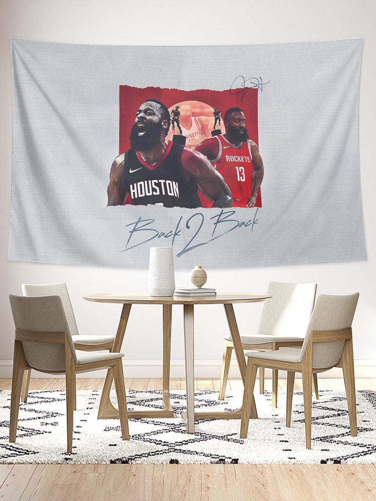 제임스 하든 농구 스타 주변 팬 팬 테마 벽 장식 장식 배경 천 포스터 교수형 천 태피스트리