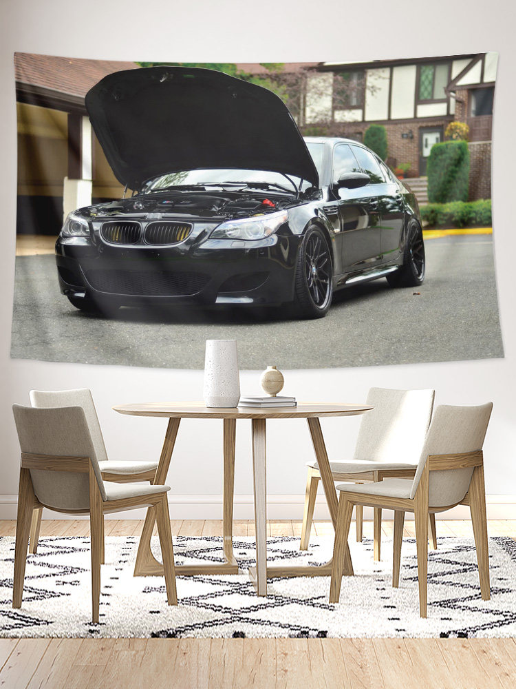 BMW BMW 5 시리즈 M5 E60 E61 감상적인 자동차 주변 장치 사진 장식 배경 벽 천 포스터 태피스트리 교수형 천
