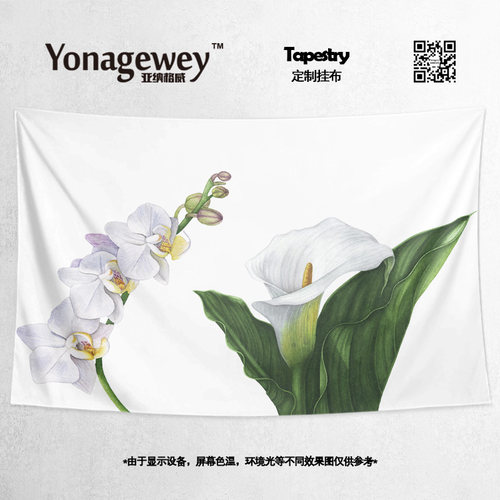 马蹄莲花朵背景墙布海报挂布挂毯