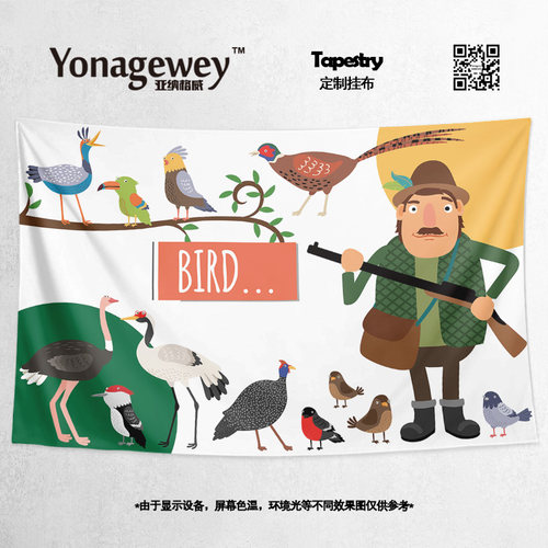 啄木鸟woodpecker鸟类动物挂布