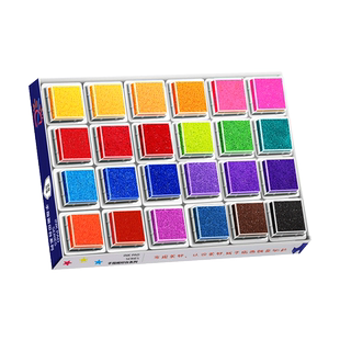 儿童手指画印泥彩色印泥印台手掌手指印泥盘幼儿园手指画印颜料安全绘画涂鸦小学生绘画工具印尼可水洗