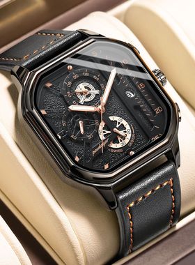 男表Men's watch man wrist watches calendar watch часы