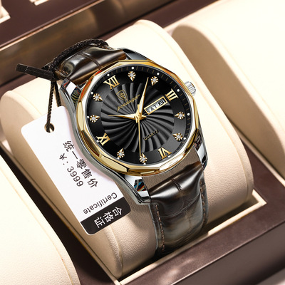 男表Men's watch man wrist watches calendar watch часы