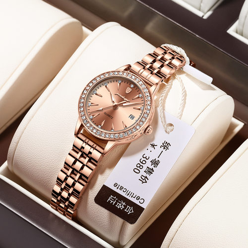Vintage women's watch bracelet set防水夜光手表超薄女士石英表