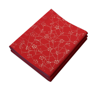 宛陵手工加厚万年红宣纸半生半熟四尺六尺毛笔书法专用红纸大张洒金烫金手写空白对联纸春联纸剪纸专用红色纸