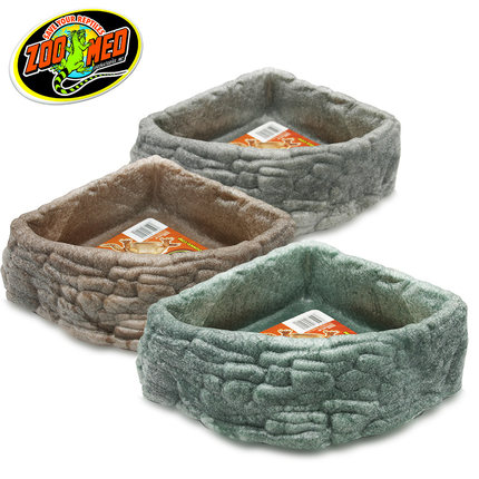 ZOOMED祖迈特爬虫食盆饮水盆防逃跑树脂材质陆龟饲养箱箱喂食盆