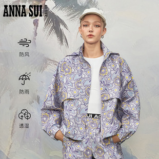 ANNA 全能防护系列 印花梭织时尚 冲锋衣运动连帽 SUI安娜苏运动