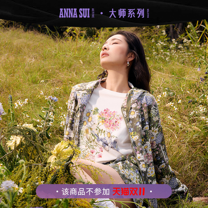ANNA SUI安娜苏运动 Master大师系列 旷野牧歌欧若风印花长袖T恤