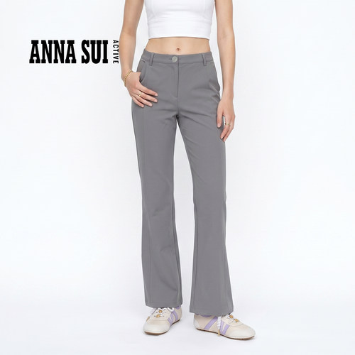 安娜苏运动长裤女秋冬新品弹力微喇瑜伽裤 ANNASUI ACTIVE