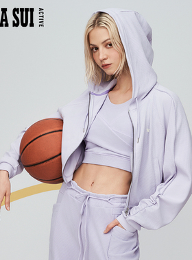 ANNA SUI安娜苏运动 经典安娜系列 明星同款华夫格连帽针织外套