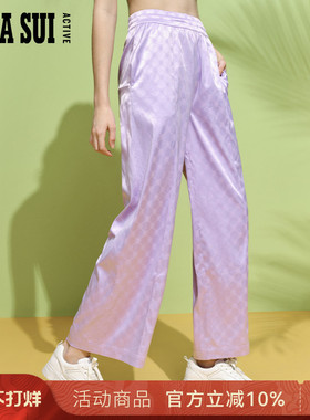 ANNA SUI安娜苏运动 tatoo A 印花阔腿防晒裤女士抗uv50+休闲裤