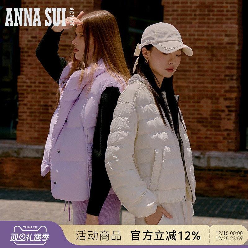 安娜苏运动鹅绒轻便排骨羽绒服