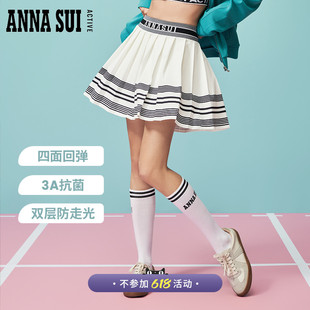 ANNA 俱乐部系列 拼接撞色百褶裙网球户外运动3A抗菌弹力短裙 SUI