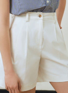 三所vintage 新疆棉经典白Classic Bermuda百慕大五分裤夏季短裤