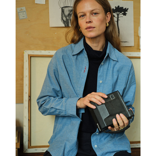 主题款 柔软衬衫 刺绣长袖 限量进口少见棉麻肌理 衬衫 三所vintage