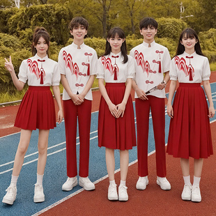 初高中学生合唱团诗歌朗诵比赛演出服演讲服装学院风校服毕业班服
