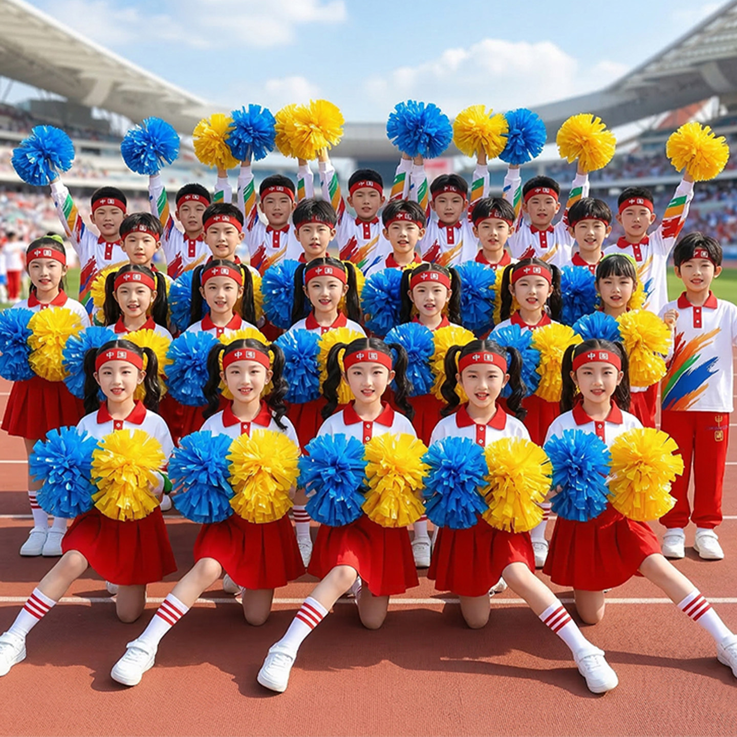 小学生春季运动会开幕式入场方队服装班服儿童啦啦队拉拉队演出服