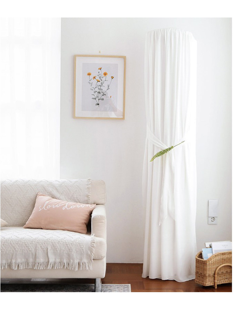 雪纺长纱立式空调防尘罩套公主女神圆柱形柜机纱帘全包开机不取,居家布艺,空调罩,淘宝优惠券,粉丝福利购,淘宝优惠卷