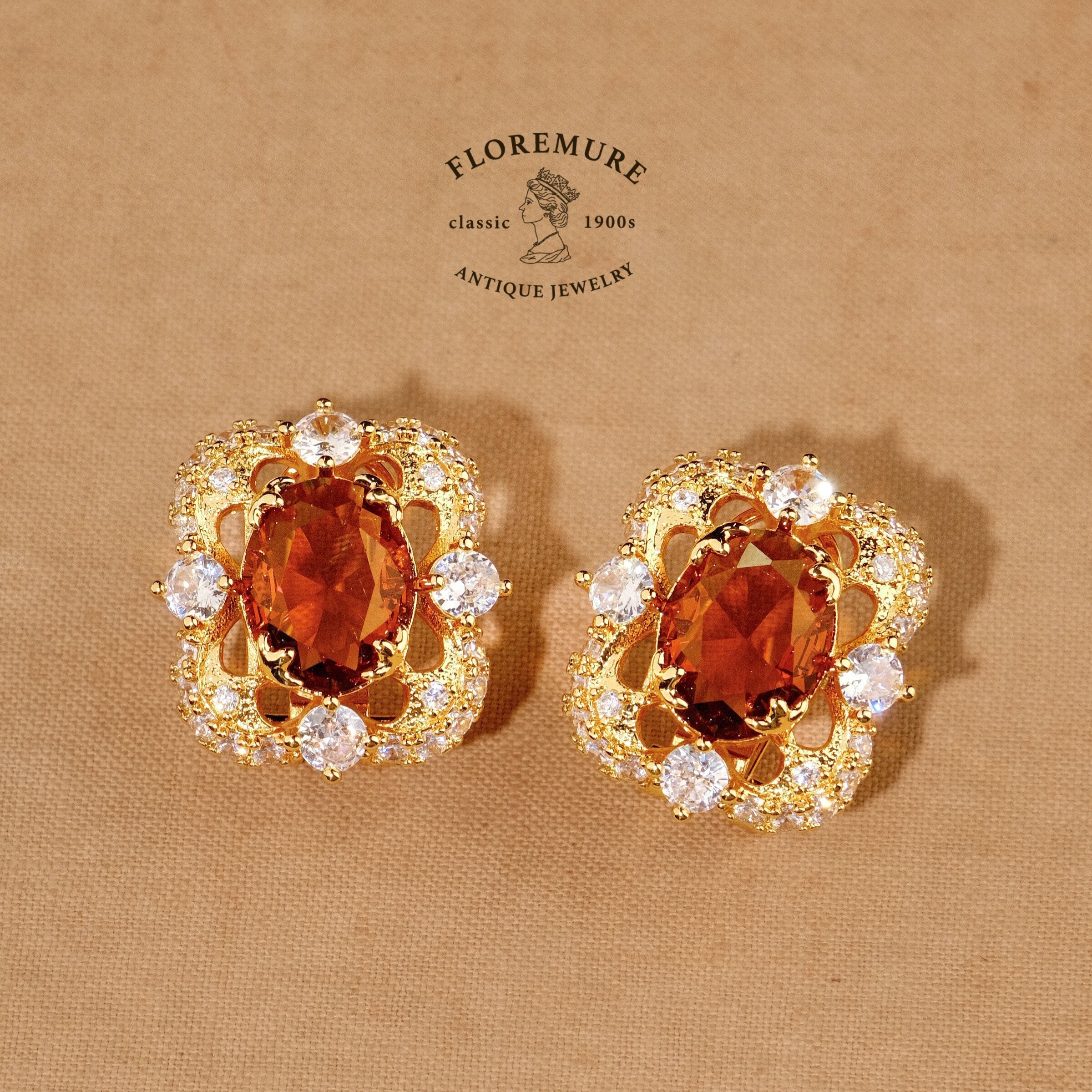 维多利亚风格古董耳饰秋冬搭配