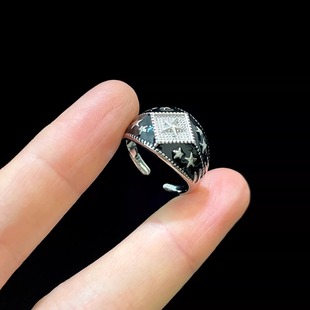 Vintage古着 Burgundy star curtain戒指