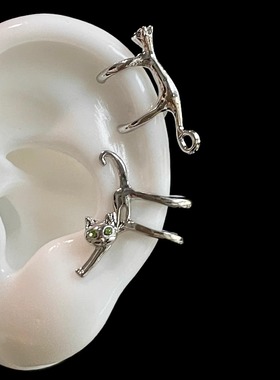 Vintage古着 Whispers of the Feline耳骨夹