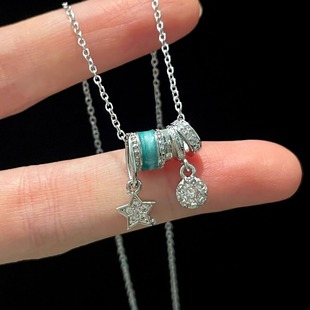 blue dripping ring项链 Oil Vintage古着