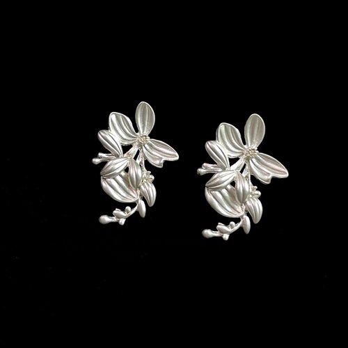 Vintage古着 Pure forsythia flower耳饰