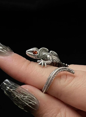 Vintage古着 Withered leaf lizard戒指