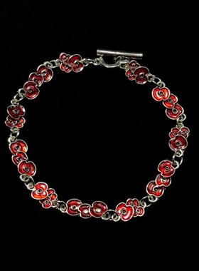 Vintage古着 Oil-dropping flowers手链