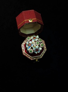 Vintage古着 Dripping oil flower戒指