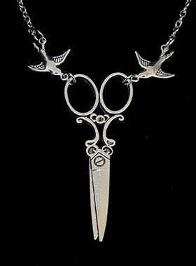 Vintage古着 Flying bird scissors项链