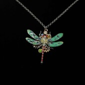 Vintage古着Mechanical color dragonfly项链