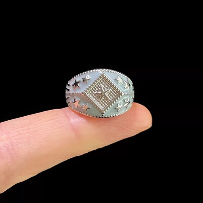 Vintage古着 Burgundy star curtain戒指