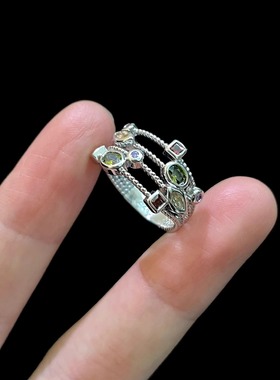 Vintage古着 Starry sky zircon戒指