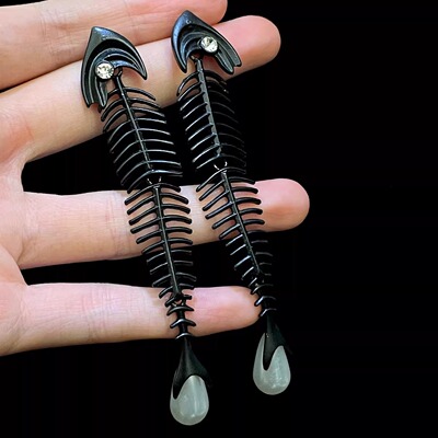 Vintage古着 Pearl fish bone耳饰