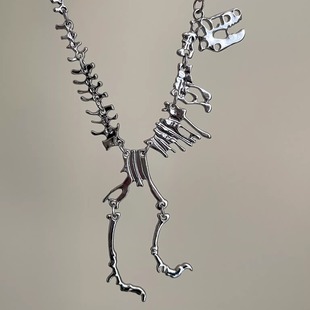 Vintage古着 skeleton项链 Dragon