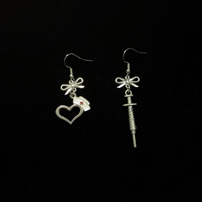 Vintage古着 Love for help耳饰