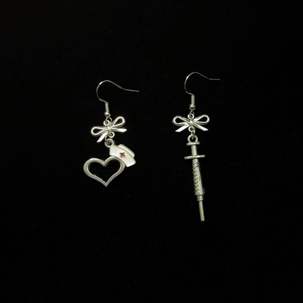 Vintage古着 Love for help耳饰