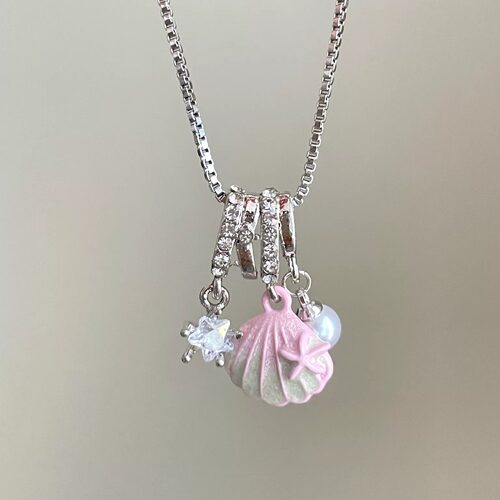 Vintage古着 Pink Shell Starry Whisper项链