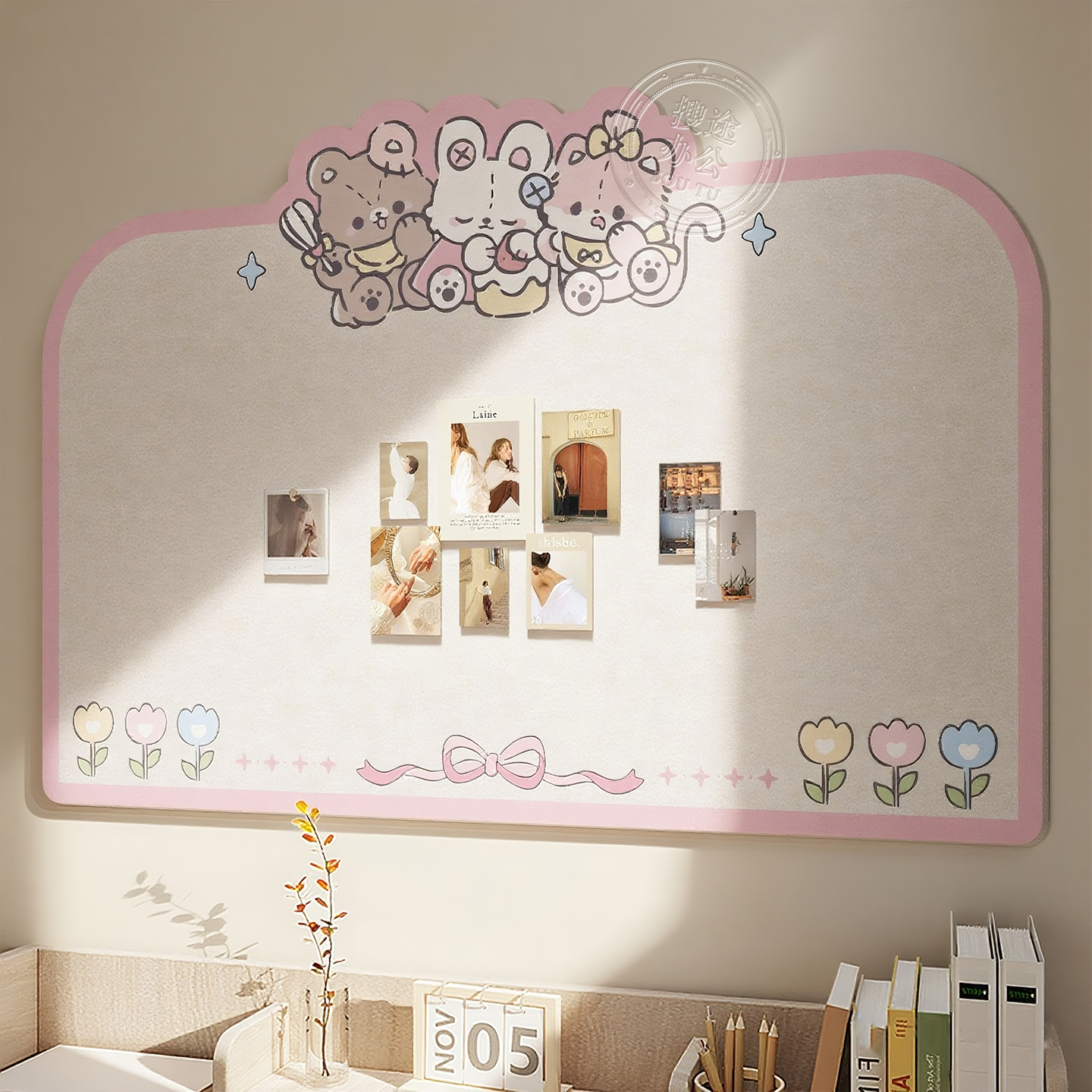 毛毡板墙贴照片墙展示墙背景板