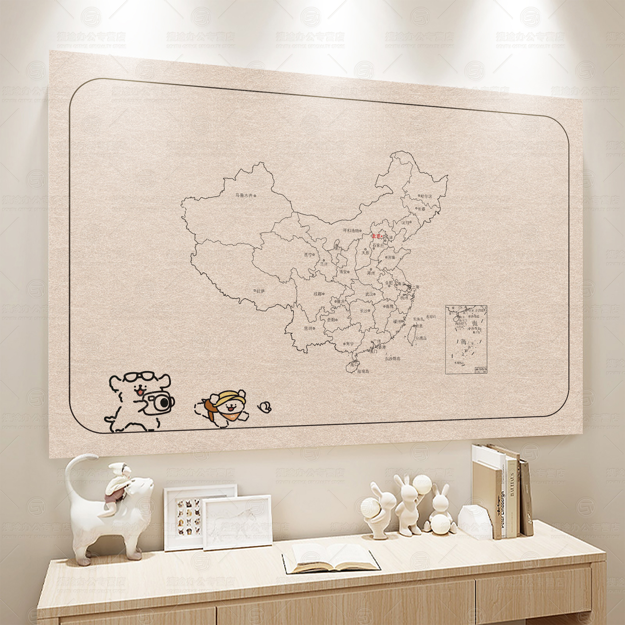 毛毡板墙贴照片墙展示墙背景板