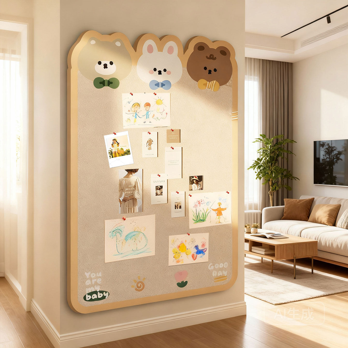 毛毡板墙贴照片墙展示墙背景板