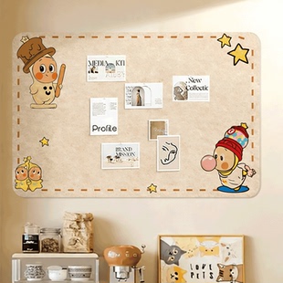 星星人毛毡板照片墙展示板拍立得相册墙客厅卧室墙面装饰留言板小卡吧唧手机挂件收纳板免打孔不伤墙毛毡墙贴