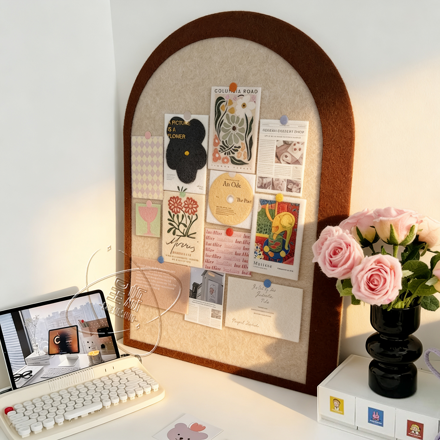 毛毡板墙贴照片墙展示墙背景板