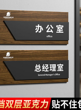 门牌号码牌公司门牌高级感办公室门牌标识牌部门标识牌定制区域指示牌总经理室会议室接待室墙贴创意房间铭牌