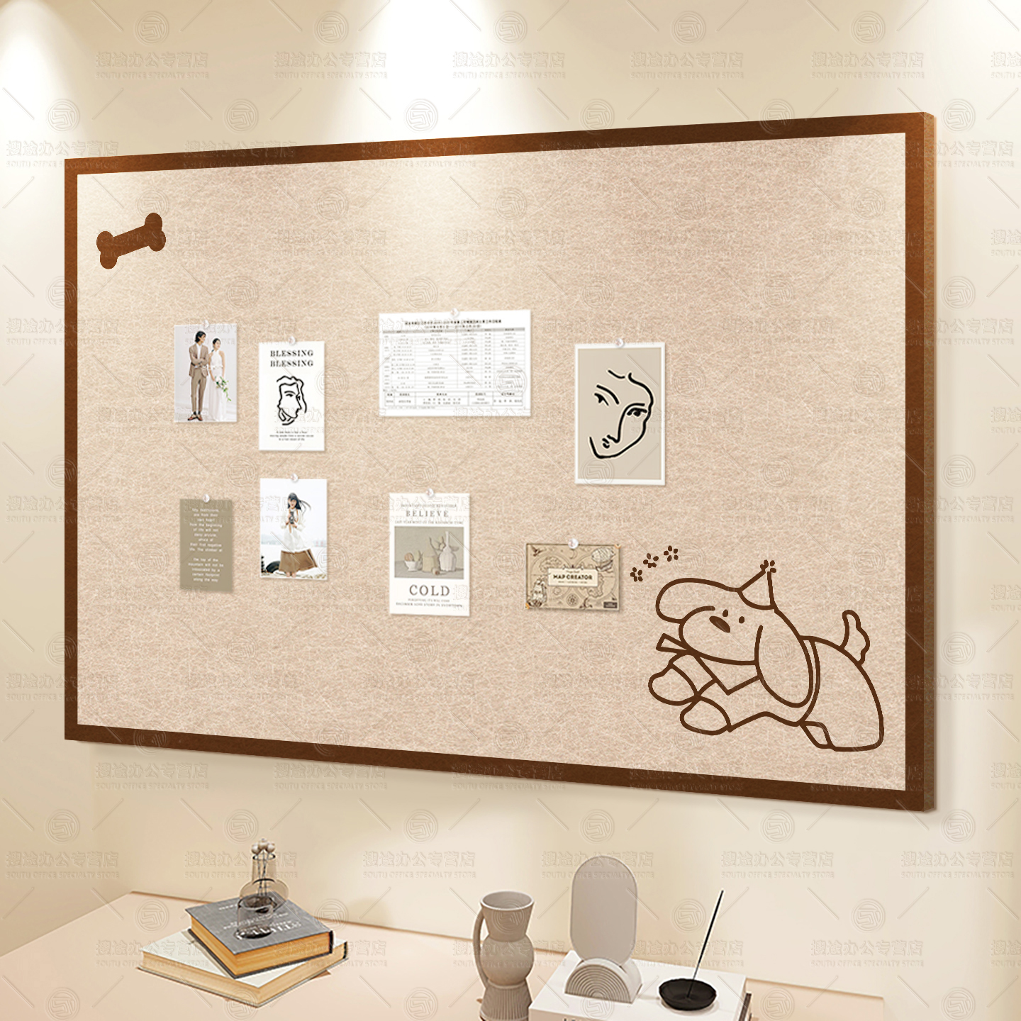 毛毡墙贴照片墙展示墙背景板羊毛毡情侣旅行拍立得照片展示墙背景