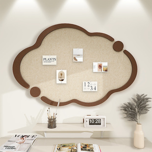 云朵照片墙毛毡板展示墙毛毡墙贴软木板墙面装饰创意相册墙拍立得留言板软木墙板免打孔幼儿园环创毛粘板